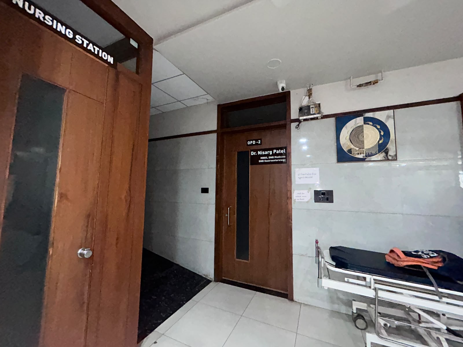 Dr. Nisarg Patel OPD-2 Consultation Chamber & Nursing Station